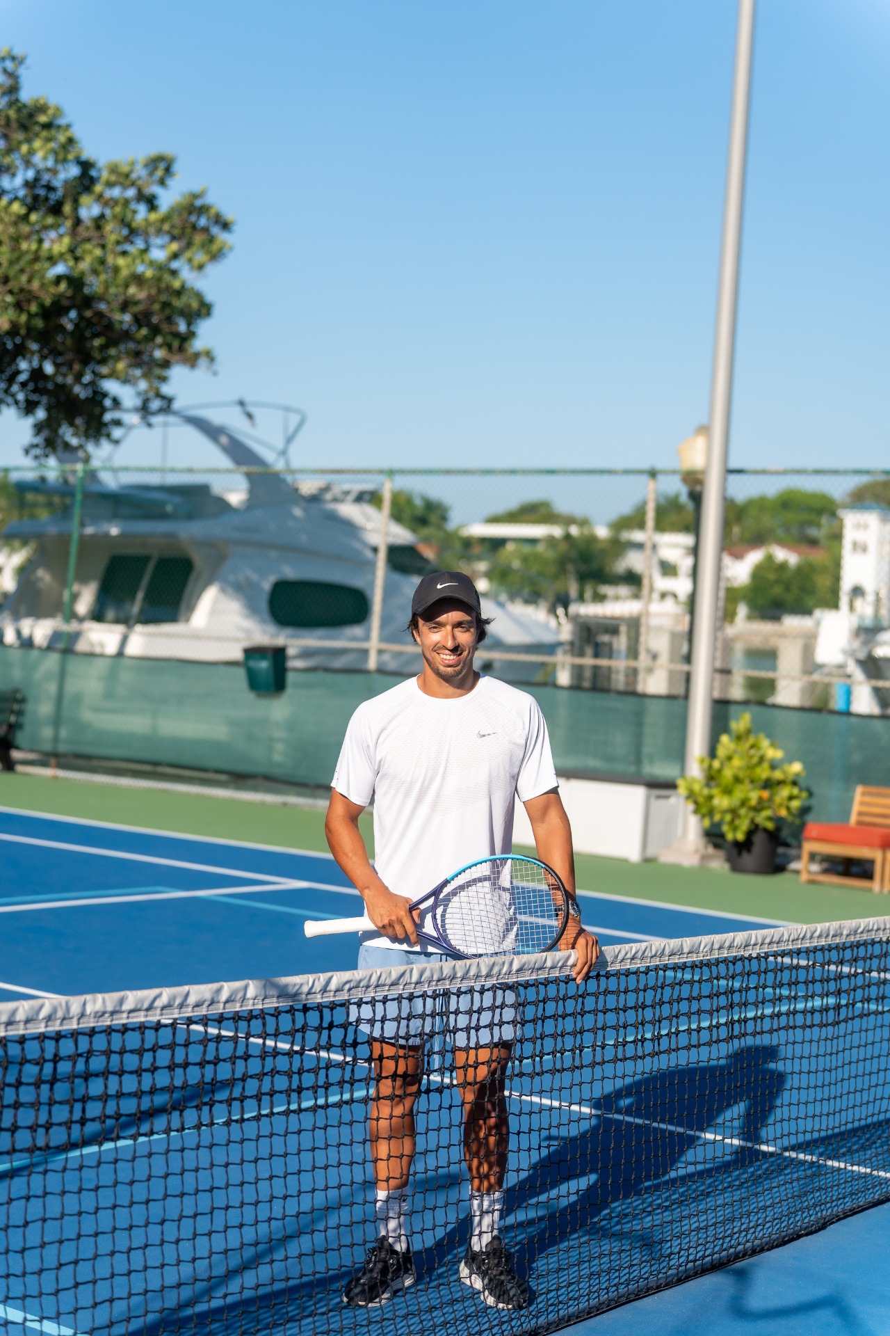 Aaron Stafuza on court at Equalité Miami