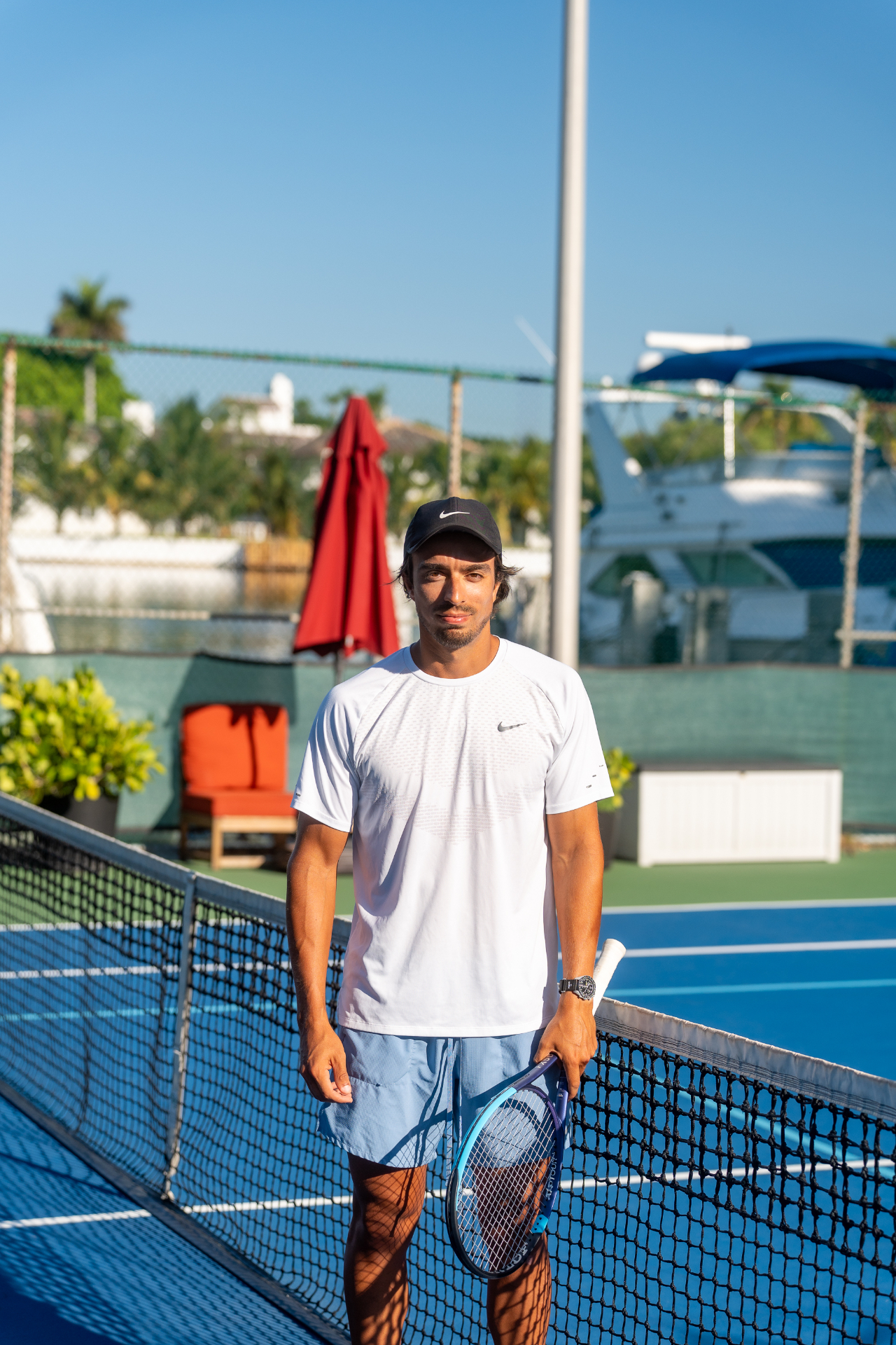 Aaron Stafuza on court at Equalité Miami